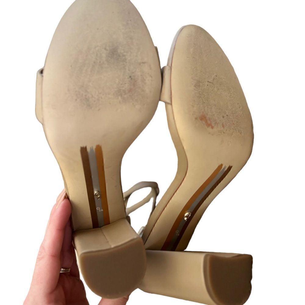 Sam Edelman Yaro Ankle Strap Sandal Block Heel Tan Size 9.5 - Picture 6 of 7